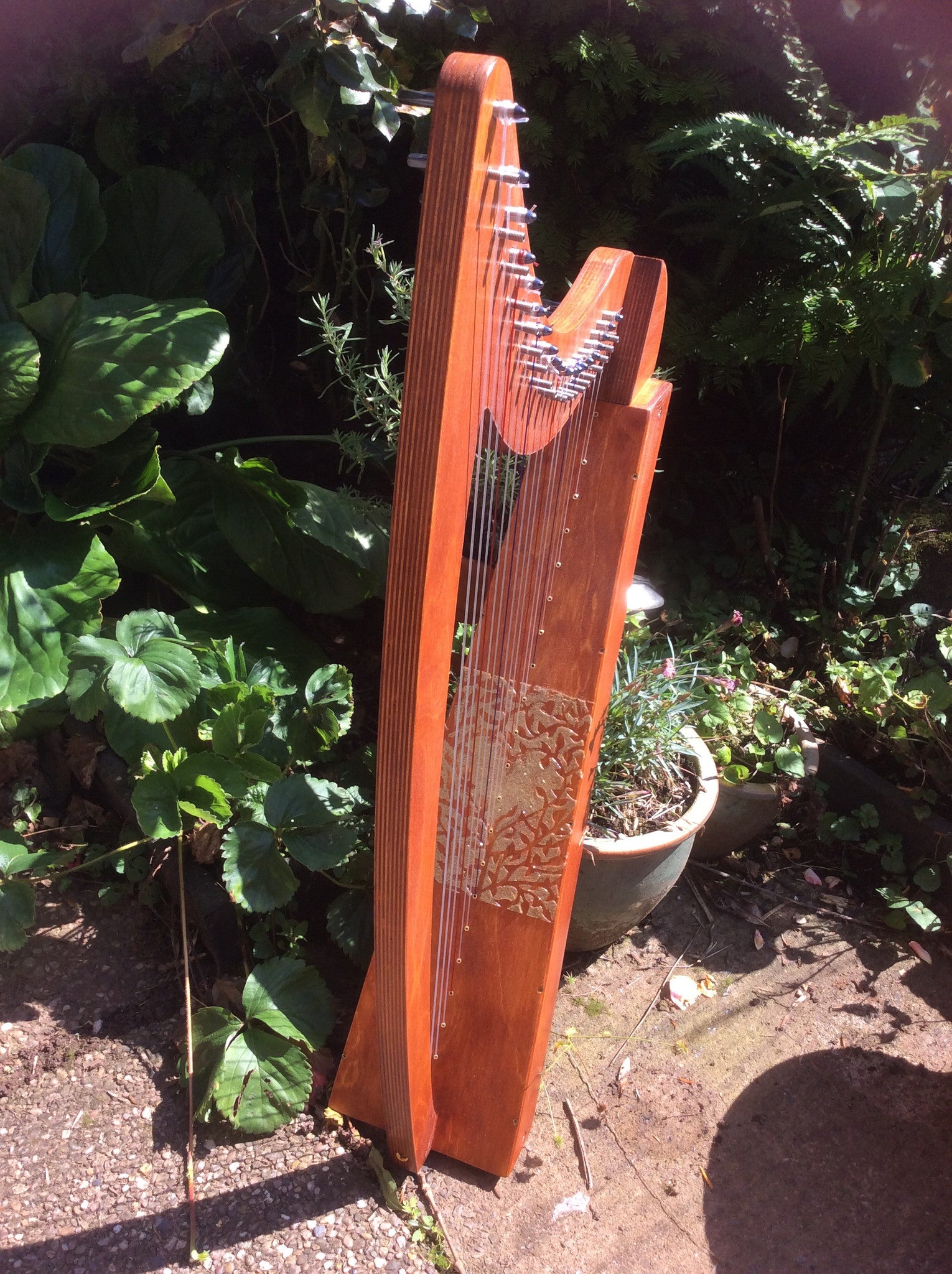 Derwent Harps Adventurer 20 in Natural Wood Finishes Made in England   derwent harps.myshopify.com